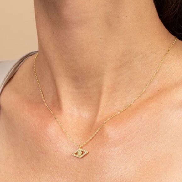 Uncommon James Ward Off Evil necklace in gold - NEW - Picture 1 of 5